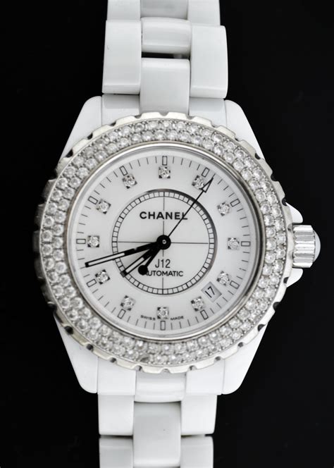 white chanel watch j12 price|Chanel j12 white with diamonds.